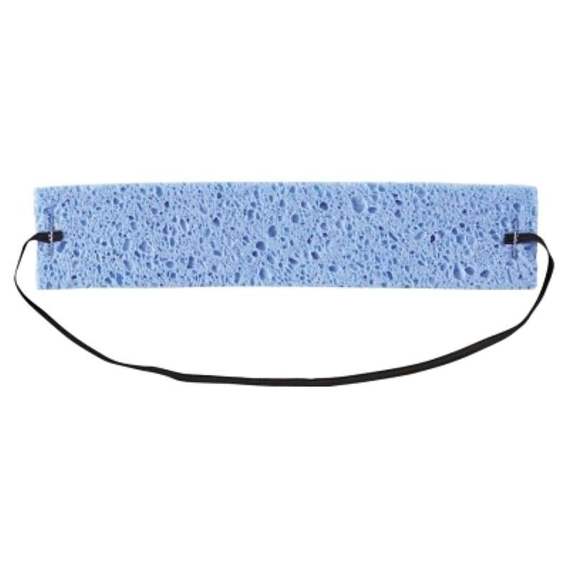Sweatband, Pre-Moistened, Absorbent Cellulose, Disposable, One Size, Blue, 100/Pkg