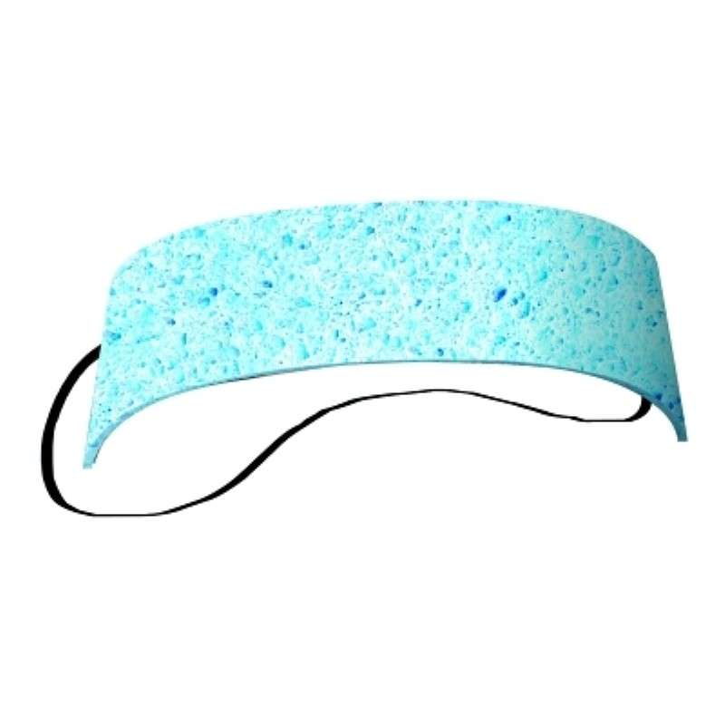 Sweatband, Pre-Moistened, Absorbent Cellulose, Disposable, One Size, Blue, 25/Pkg