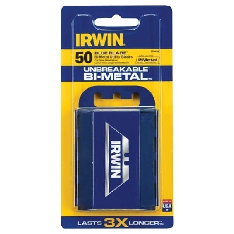 Utility Knife, Trapezoid Blade Shape, 2.37" L, Bi-Metal, 50/Package