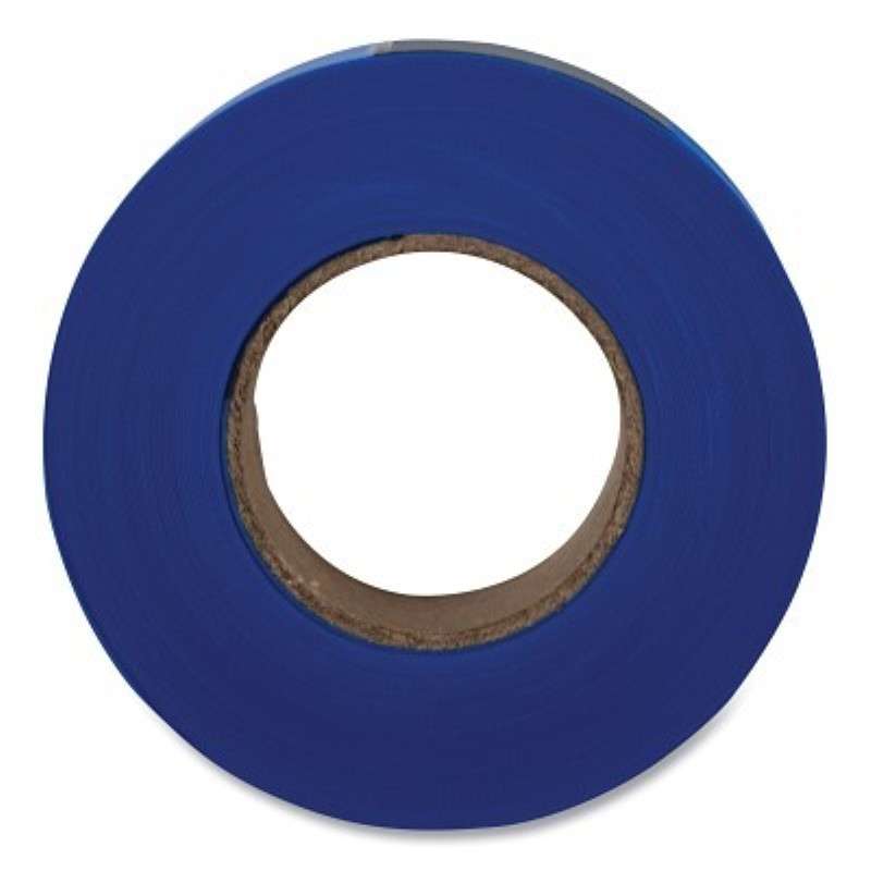 Flagging Tape, 300-B, Non-Adhesive, Vinyl, 1.18" Wide, Blue, 300 Series