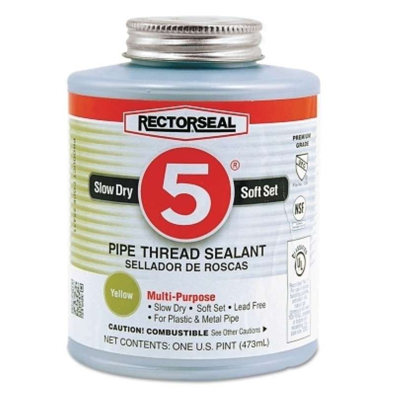 Thread Sealant, No. 5, BTC Pipe, 1 Point Can, Lead-free, Easy Break Out