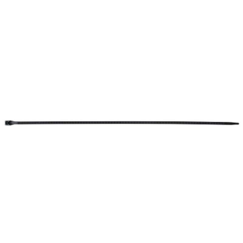 Cable Tie, Double Lock, UVB, 14" OAL, 75 lb Tensile Strength, Blk, 100/Bag