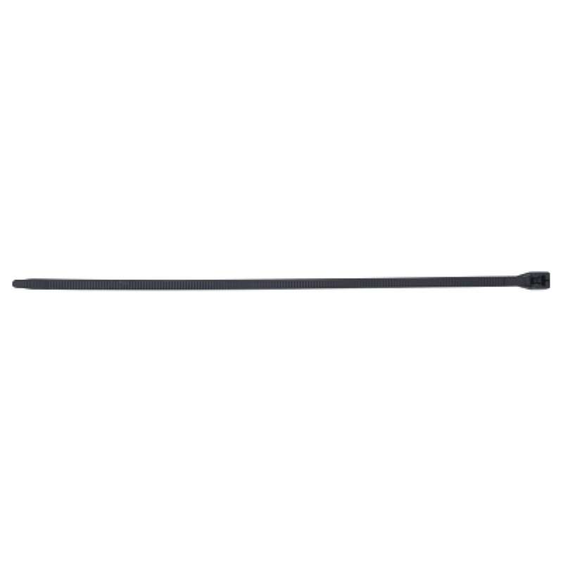Cable Tie, Heavy-Duty, UVB, 12" OAL, 120 lb Tensile Strength, Blk, 100/Bag