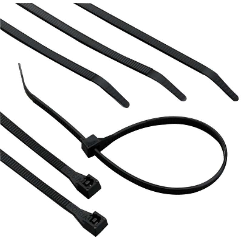 Cable Tie, Heavy-Duty, UVB, 15" OAL, 120 lb Tensile Strength, Blk, 50/Bag