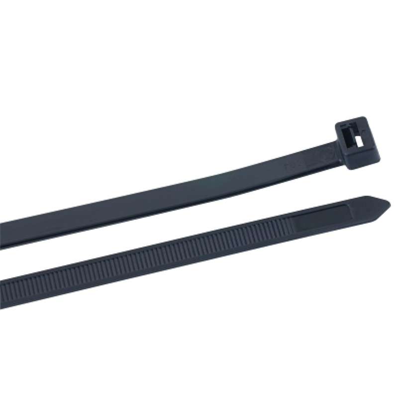 Cable Tie, Heavy-Duty, UVB, 24" OAL, 175 lb Tensile Strength, Blk, 50/Bag