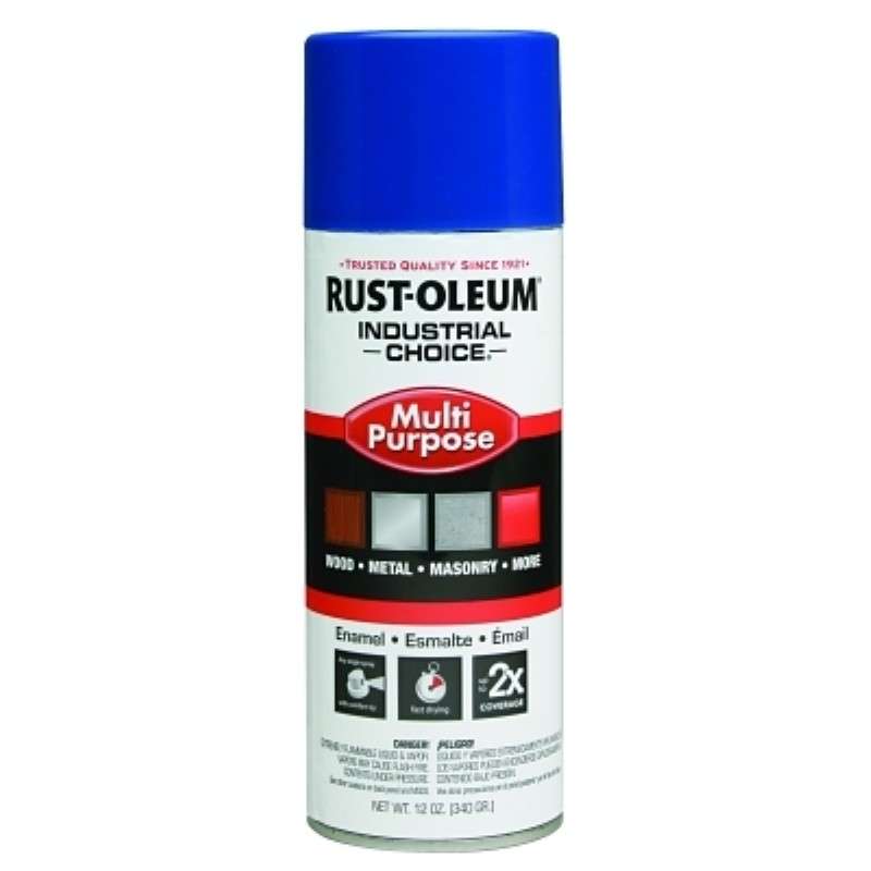 Enamel Spray Paint, 12 oz, OSHA Safety Blue, 1600 Series