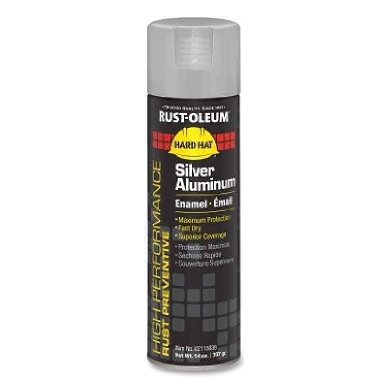 Enamel Spray Paint, 15 oz, Silver Aluminum, V2100 System Series