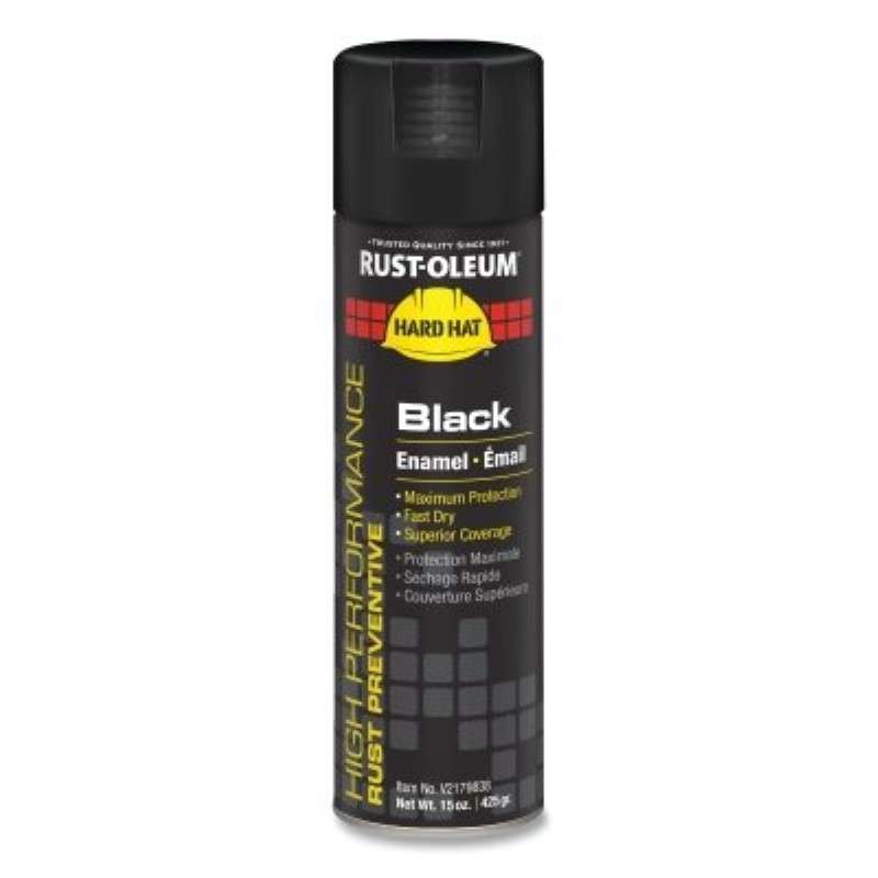 Enamel Spray Paint, 15 oz, Gloss Black, V2100 System Series