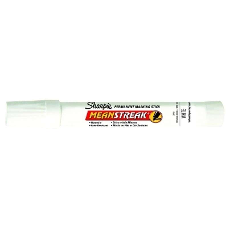 Marking Stick, Mean Streak, Permanent, Bullet Tip, White, 12 /Box