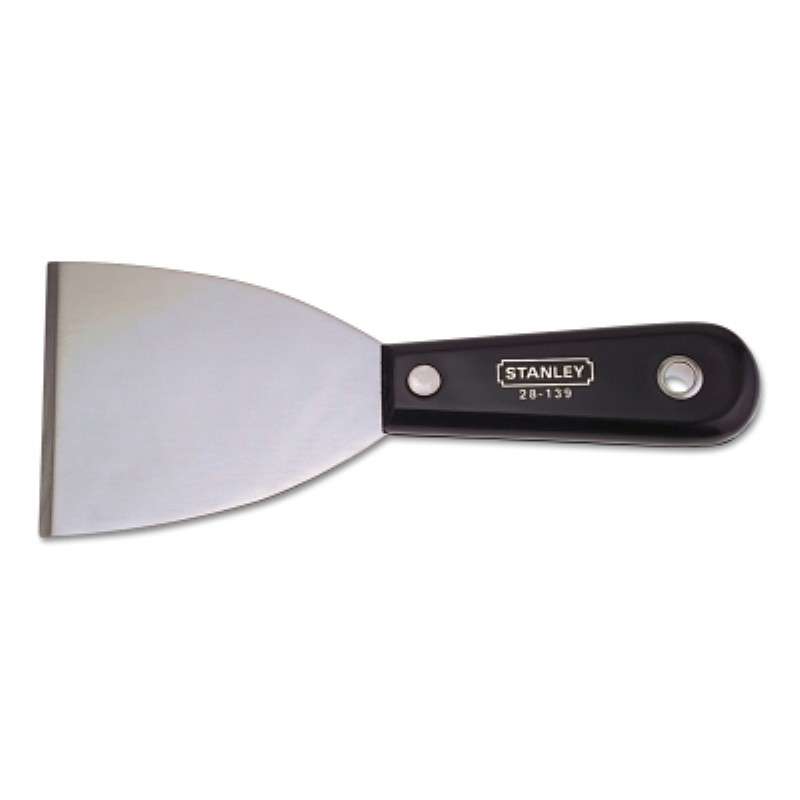 Wall Scraper, Nylon Handle, Tempered, Polished, 3", Steel Blade