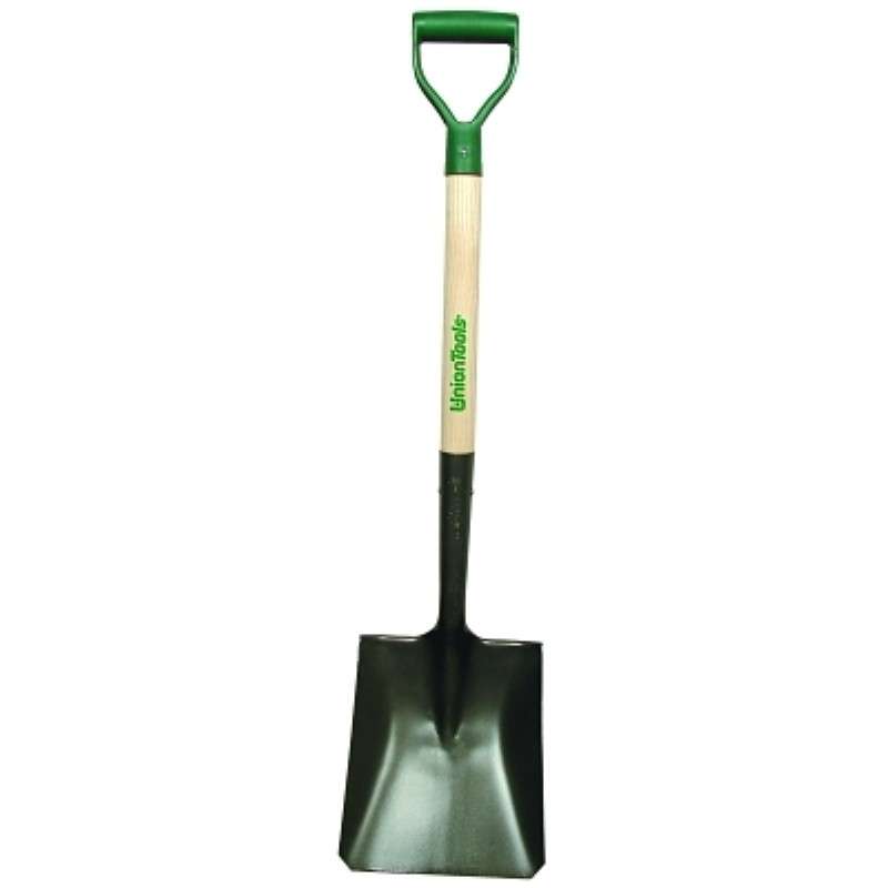 Shovel, Square Point, 28" Hardwood Poly D-Grip Handle, 11.5" L x 9.25" W Blade