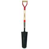 Drain Spade Shovels, 16x4.75", Closed-Back Forward Turned-Step Steel Blade redirect to product page