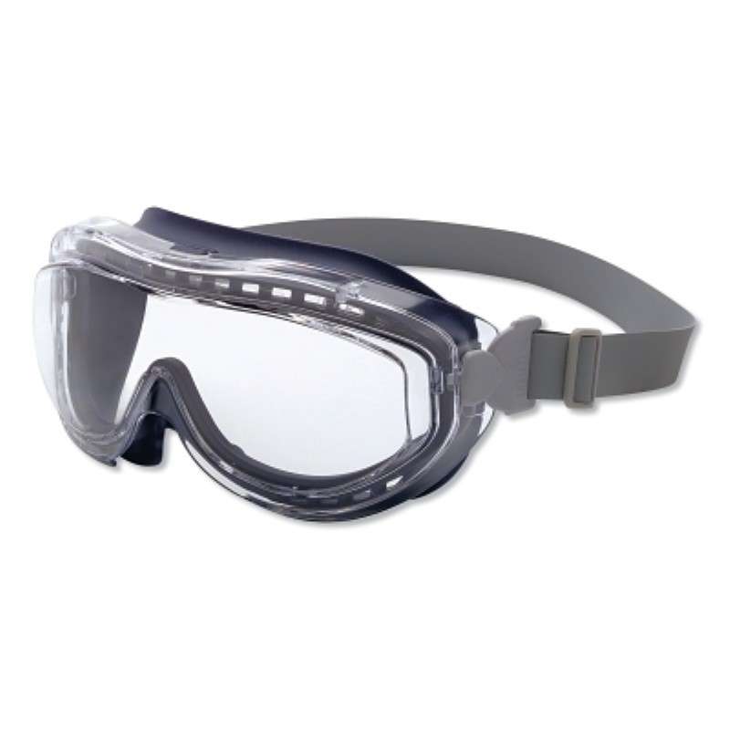 Safety Glasses, Flex Seal, Gray Body, Clear Lens, Anti-Fog Coating