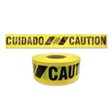 Barricade Tape, CAUTION / CUIDADO, 3in W x 500ft L, 4 mil, Black/Yellow redirect to product page