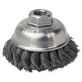 Circular Wheel Brush, Single Row, 0.23" Steel Fill, 5/8"-11 UNC, 3-1/2" Diameter redirect to product page