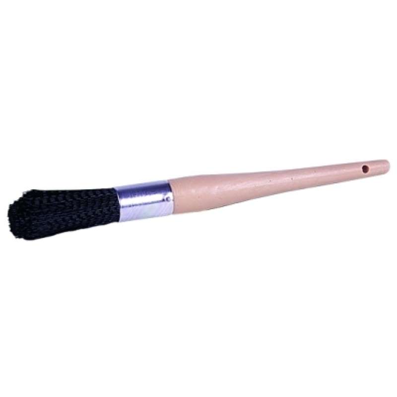 Cleaning Brush, Vortec Pro, 1", Nylon Fill, Foam Round Sash Handle, 2-1/2 L, Black