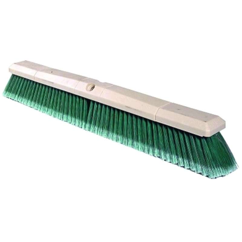 Floor Brush, Perma-Sweep, Polystyrene, Tan Block, 24", Green Fill