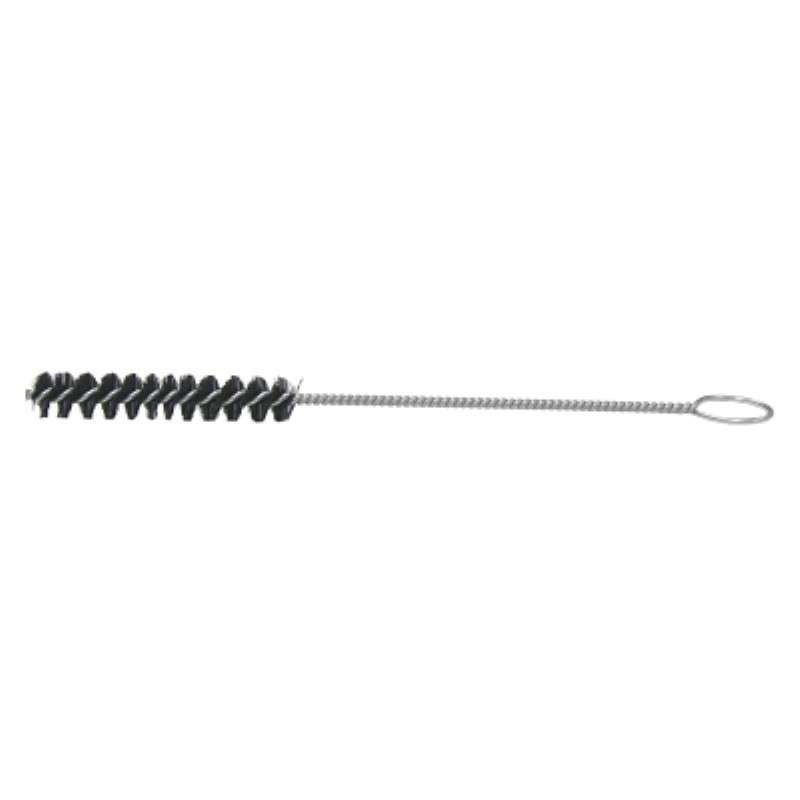 Tube Brush, Nylon Fill, Galvanized Steel Stem, 3/4" Diameter, Black