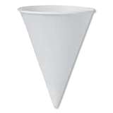 Water Cup, Paper Cone, Rolled, White, 4 oz redirect to product page