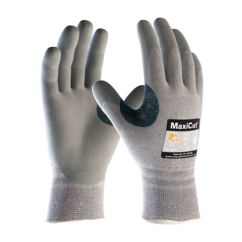 MaxiCut® Cut Resistant Gloves, Medium, Nitirle, 12 Pair per Package, 6 Package per Case, 6 Pair per Package, Gray