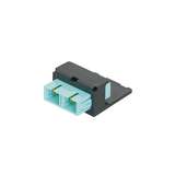 Fiber Adapter Module, SC APC Simplex, Singlemode, Zirconia Split Sleeve, Aqua, 1Pc redirect to product page