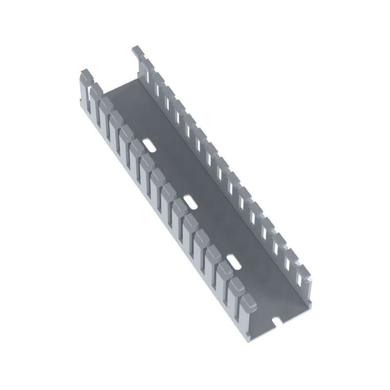 Narrow Slot Wiring Duct, No cover, PVC, 1.75" x 1.62" x 6ft, Lt Gray