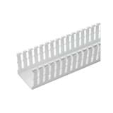 Narrow Slot Wiring Duct, No cover, PVC, 1.25" x 2.12" x 6ft, White redirect to product page