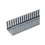 Narrow Slot Wiring Duct, No cover, PVC, 1.25" x 4.1" x 6ft, Lt Gray redirect to product page