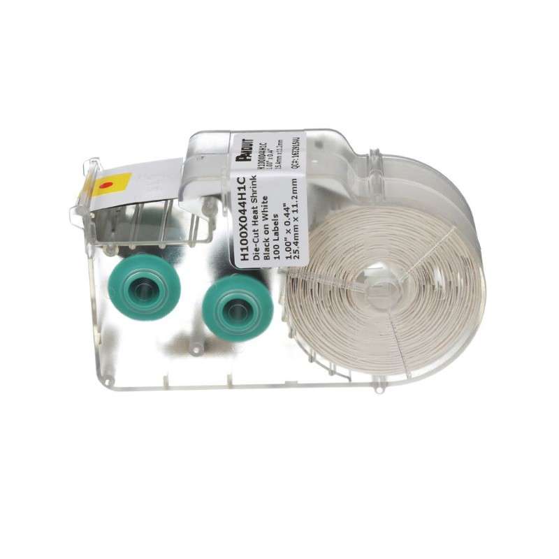 Heat Shrink Label Cassette, Non-Adhesive, 1" x 1/4", White