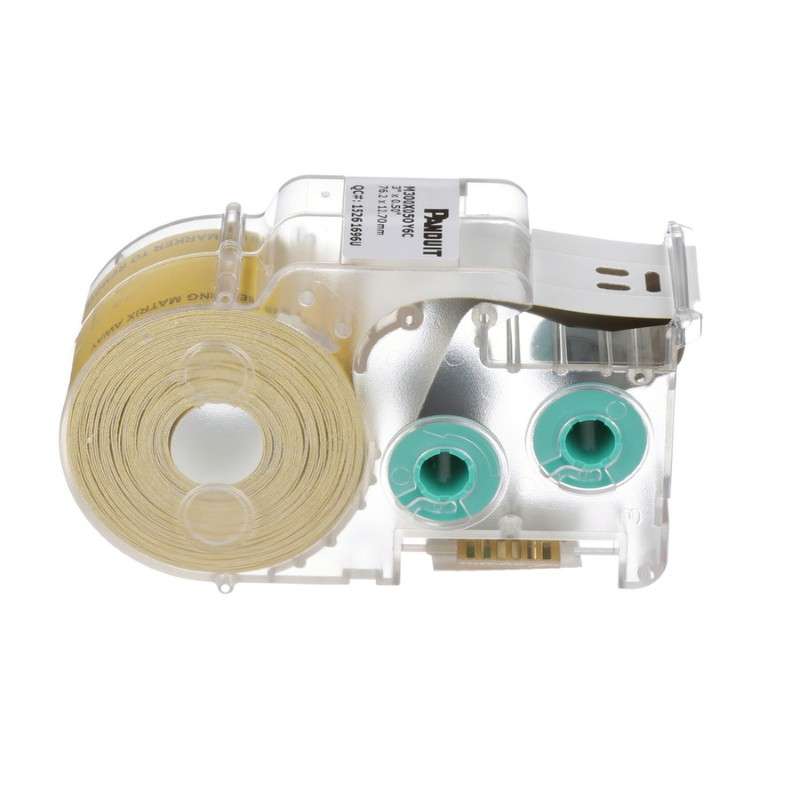 Marker Plate, 3"x.50", Polyester/Polyolefin, Yellow, 1 Cassette