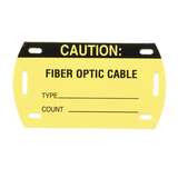 Pre-Printed Fiber Optic Cable Marker Tag, Vinyl, 3.56" x 2.06", Black/Yellow, 5Pcs/Pkg redirect to product page