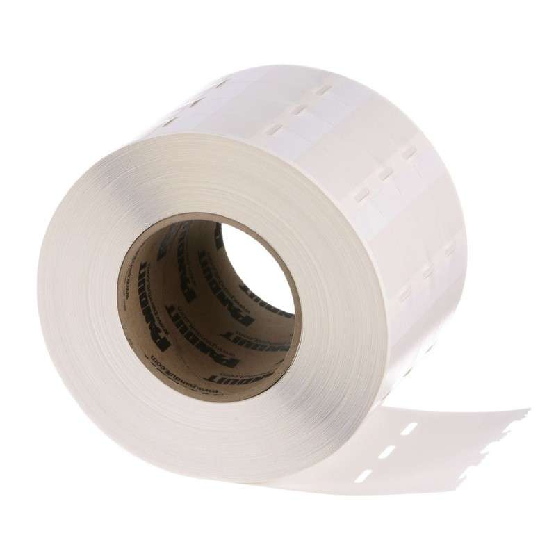 Self-Laminating Label, .5"x1.5", Polyester, White, 5000 Labels