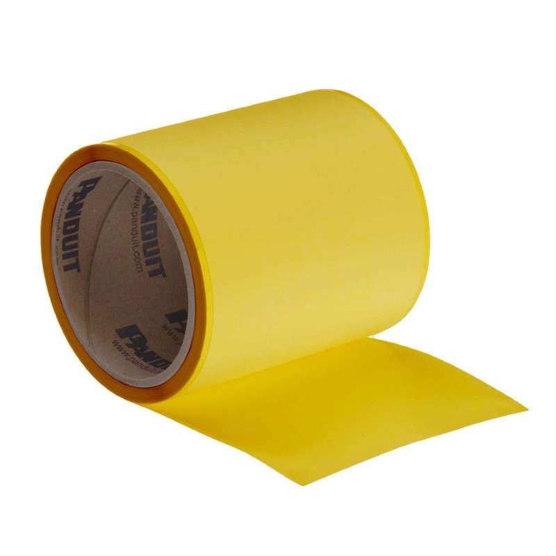 Continuous Tape, 4" x 100', Vinyl, Yellow, 1Roll