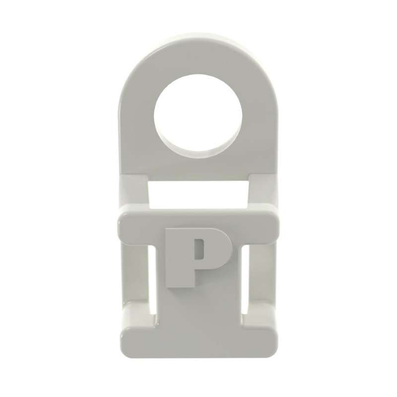 Cable Tie Mount, Screw-On, Indoor, 0.75" x 0.38", Nylon 6.6, Natural, 100/Pcs