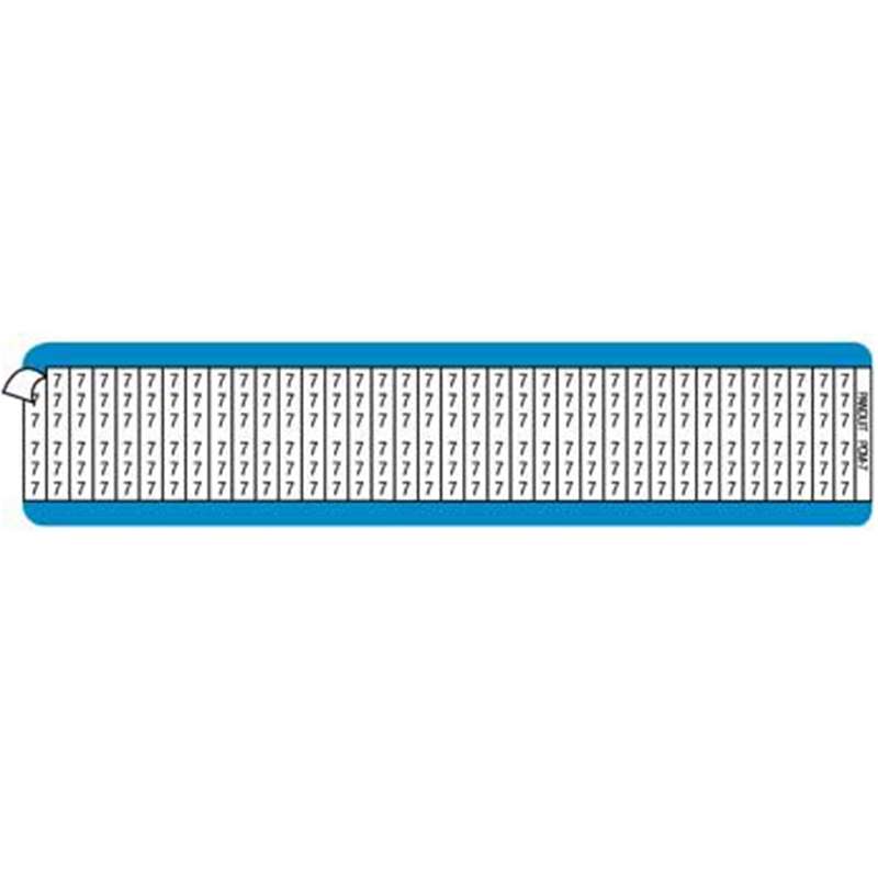 Panduit® PCM Full Numeric Pre-Printed Wire Marker Card, 0.36 in x 1.5 in, Vinyl Cloth, White/Black