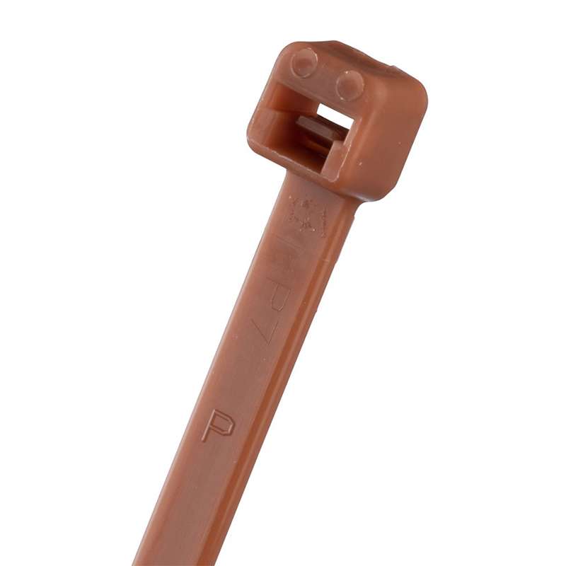 Cable Tie, 5.6" 142mm, Miniature Nylon 6.6, Brown