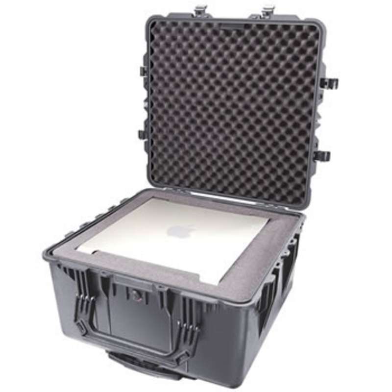 Hard Case with Wheels and Foam, Watertight, 24 13/16" x 19 3/8" x 13 7/8" ID