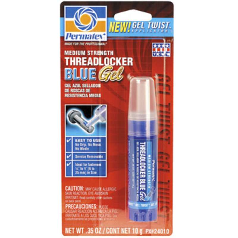 Medium Strength Blue Threadlocker Liquid Twist Gel, 10 Gram Twist Tube