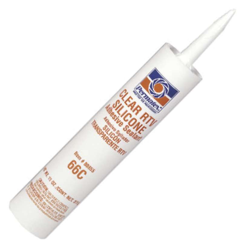 High Performance General Purpose Clear Silicone Adhesive Sealant, 11 oz. Cartridge