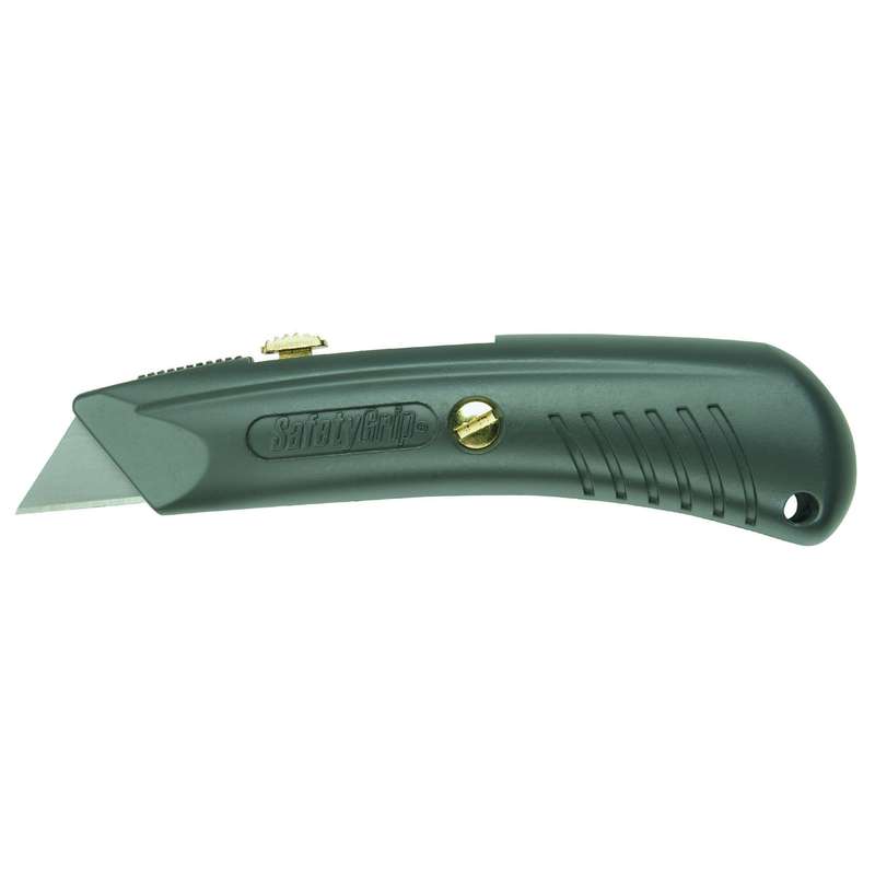 Safety grip utility knife retractable, gray