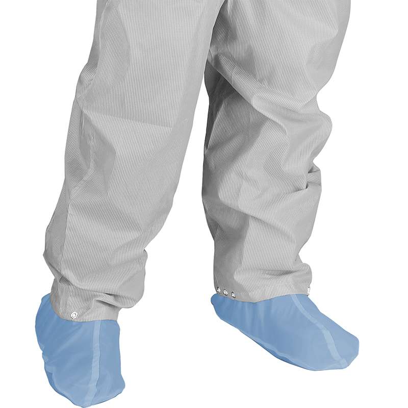 Taffeta Shoe Cover with Adjustable Snaps, XLarge, Light Blue