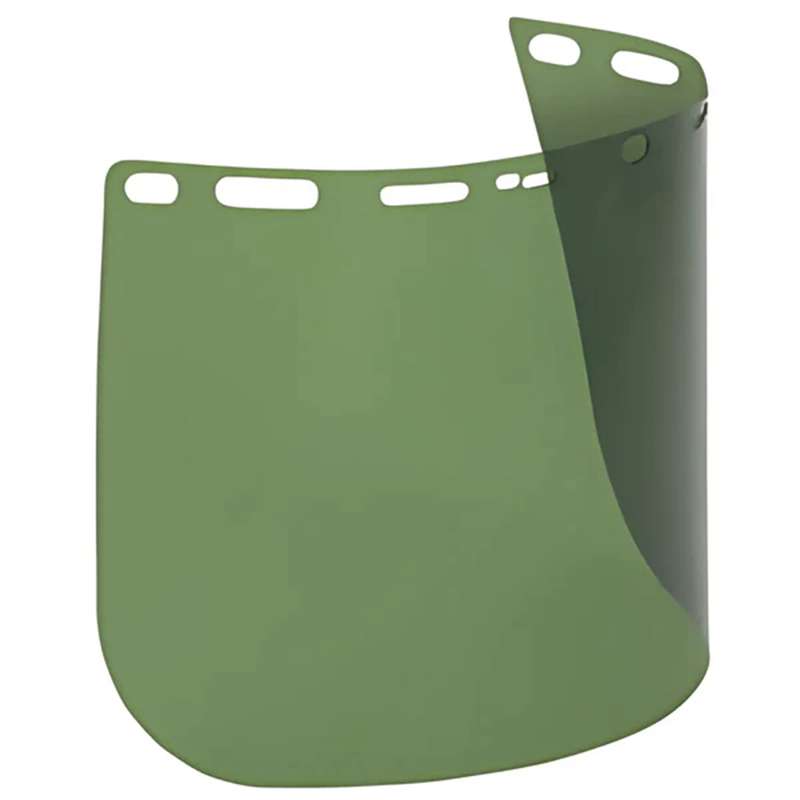 Safety Visor, Universal, Thermoplastic, Dark Green, .040" x 9" x 15.5" 50 per Case