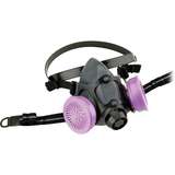 Half Mask, Elastomeric, with Dual N-Series Cartridge Connectors, Black, Large redirect to product page