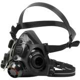 Half Mask, Silicone, with Dual N-Series Cartridge Connectors, Black. Medium redirect to product page