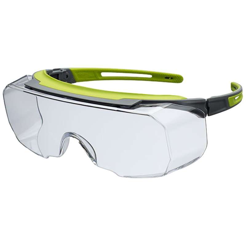 Uvex Avatar™ Plus OTG Rimless Safety Glasses with Black Temple, Clear Anti-Fog Lens with Ultra-Dura® Hardcoat Black OneSize