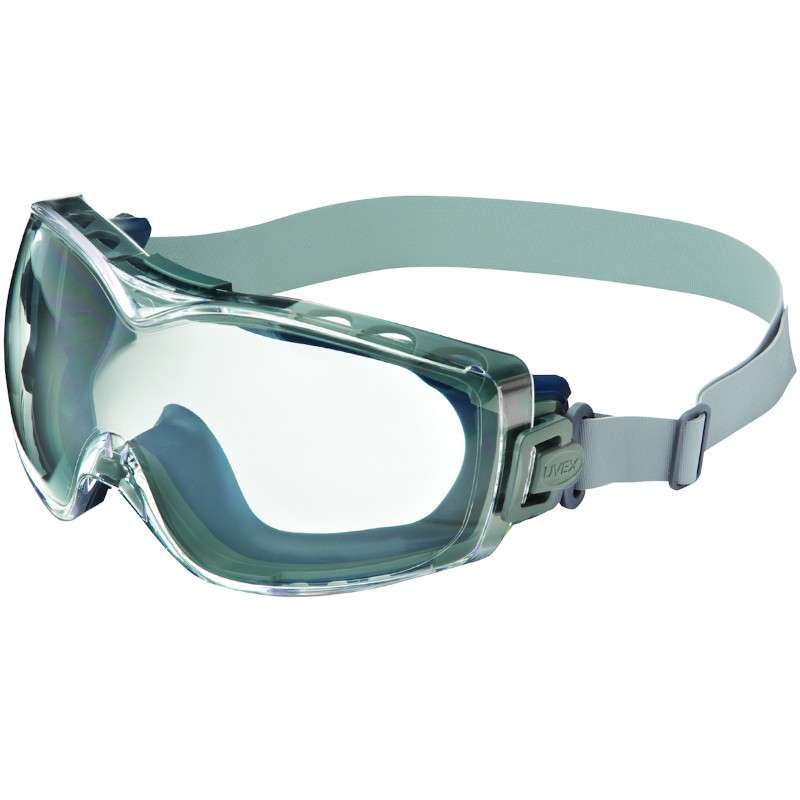 Uvex Stealth® Indirect Vent Goggle with Navy Body, Clear Lens and Hydroshield® Anti-Fog coating - Neoprene Strap Gray OneSize