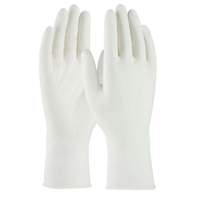 Qualatrile™ ESD-Safe Cleanroom 5mil White Powder-Free 12" Nitrile Gloves, Large, 100 per Package