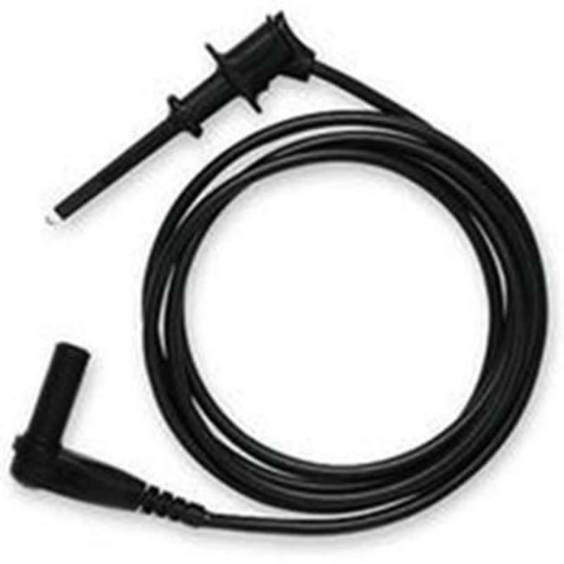 Minigrabber Test Clip Leads, Straight DMM Plug for CAT II 300V, Black