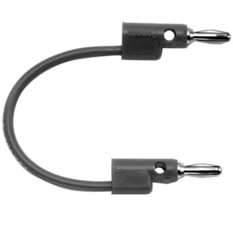 Multi-Stacking Banana Plug Patch Cord, 18", Black