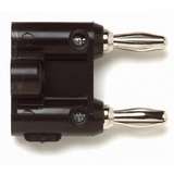 Double Banana Plug with Wire Guide, Black redirect to product page